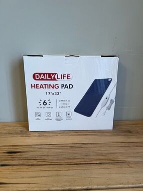 Daily life Navy Heating Pad 17" x 33" - 6 Heat Settings